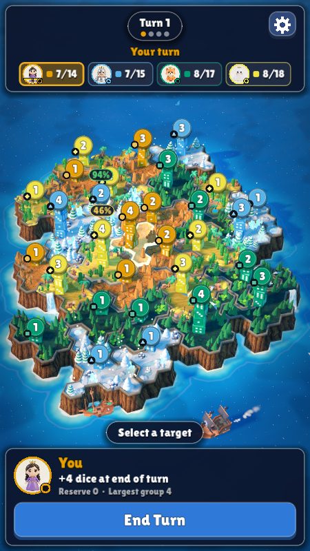 A battle with the odds of each attack